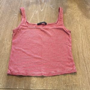 Brandy Melville red and white striped tank